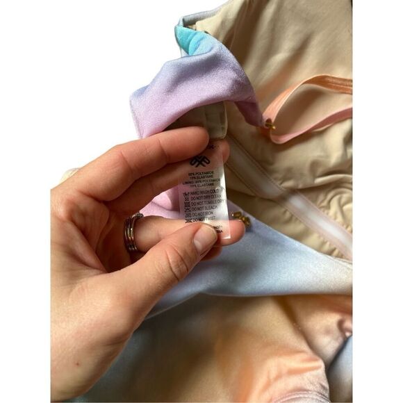 Anthropologie PQ Swim Golden Hour Scoop One Piece Swimsuit size L Multicolor - Picture 5 of 9